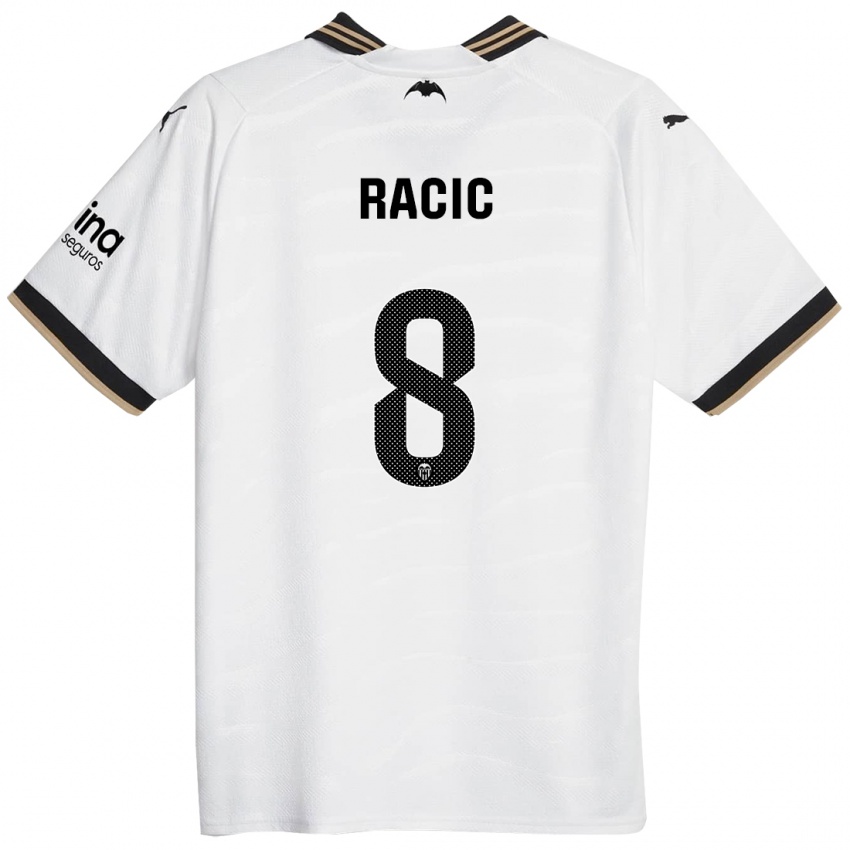 Kinder Uros Racic #8 Weiß Heimtrikot Trikot 2023/24 T-Shirt