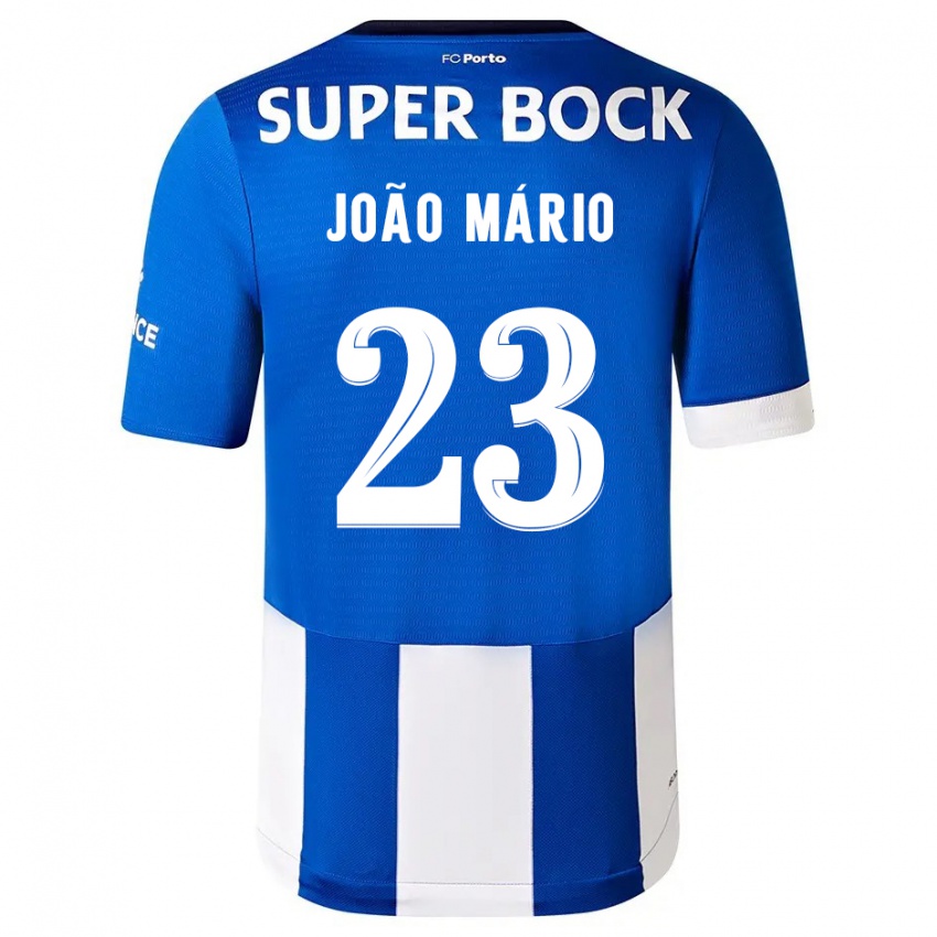 Kinder Joao Mario #23 Blau Weiss Heimtrikot Trikot 2023/24 T-Shirt