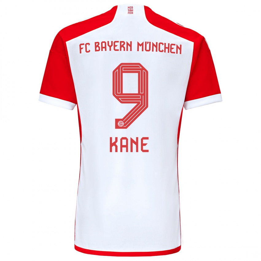 Kinder Harry Kane #9 Rot-Weiss Heimtrikot Trikot 2023/24 T-Shirt