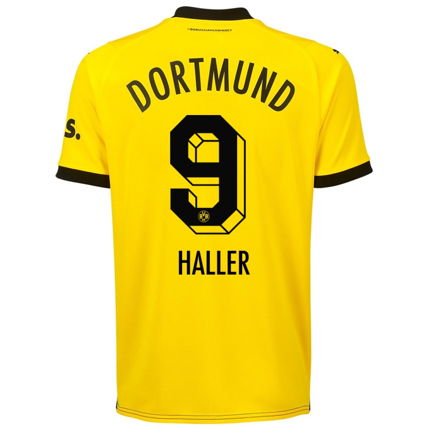 Kinder Sebastien Haller #9 Gelb Heimtrikot Trikot 2023/24 T-Shirt