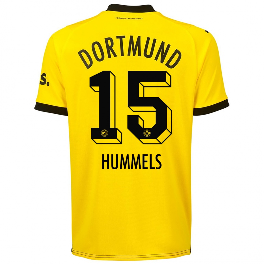 Kinder Mats Hummels #15 Gelb Heimtrikot Trikot 2023/24 T-Shirt