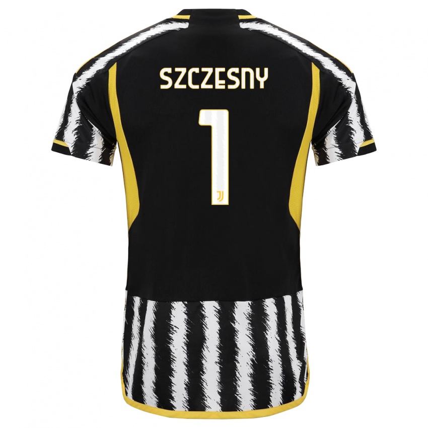 Kinder Wojciech Szczesny #1 Schwarz-Weiss Heimtrikot Trikot 2023/24 T-Shirt