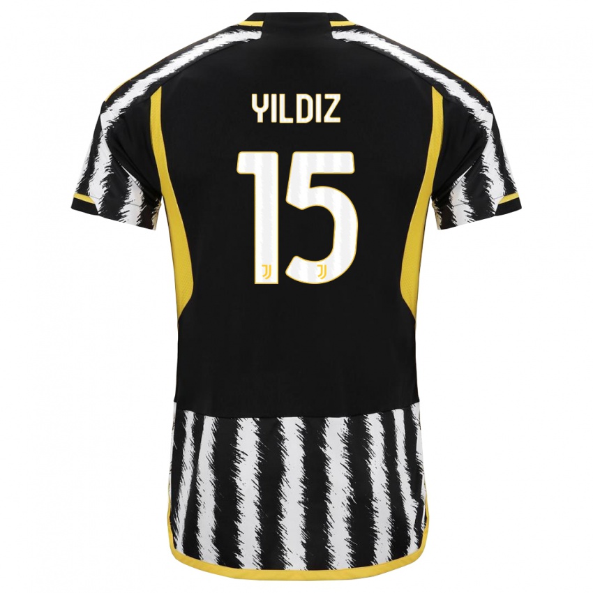 Kinder Kenan Yildiz #0 Schwarz-Weiss Heimtrikot Trikot 2023/24 T-Shirt