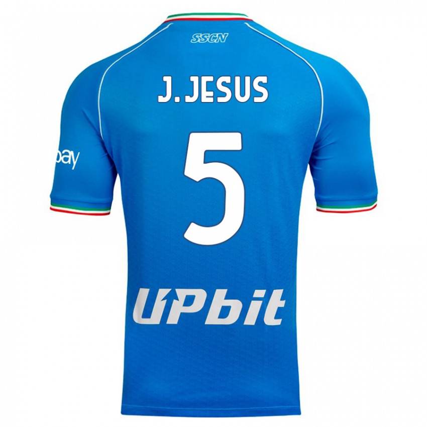 Kinder Juan Jesus #5 Himmelblau Heimtrikot Trikot 2023/24 T-Shirt