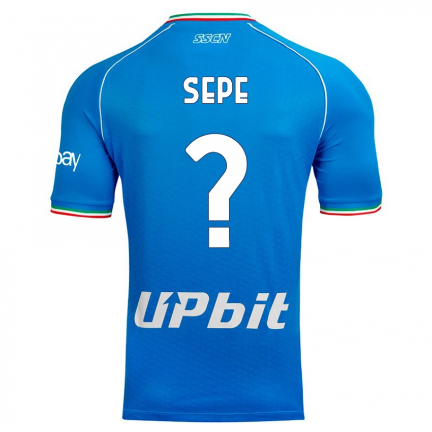 Kinder Mauro Sepe #0 Himmelblau Heimtrikot Trikot 2023/24 T-Shirt