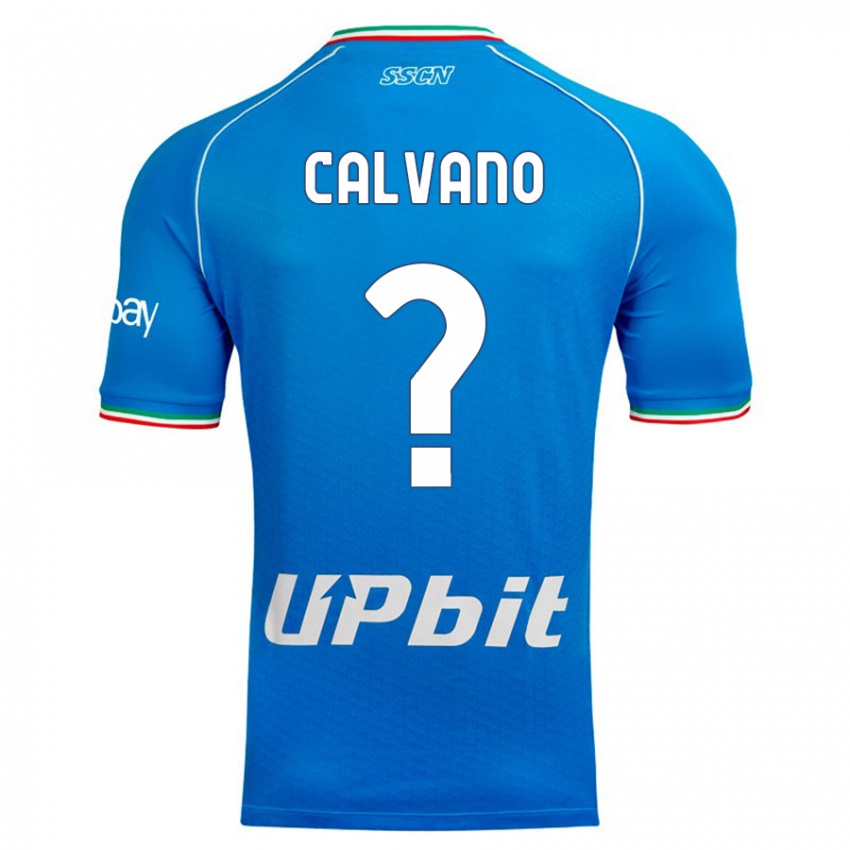Kinder Giovanni Calvano #0 Himmelblau Heimtrikot Trikot 2023/24 T-Shirt