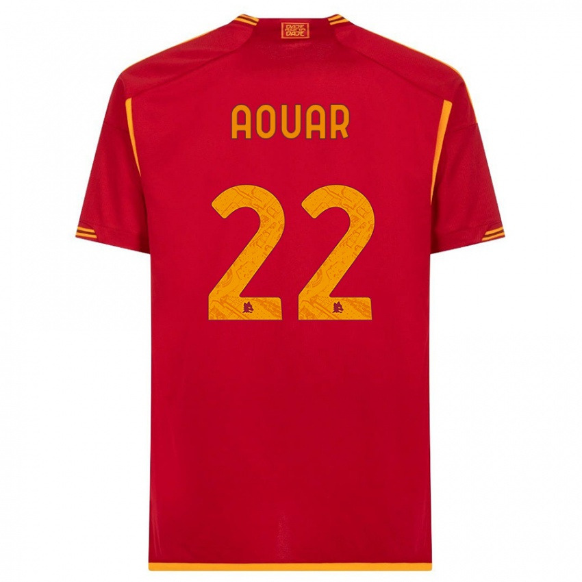 Kinder Houssem Aouar #22 Rot Heimtrikot Trikot 2023/24 T-Shirt