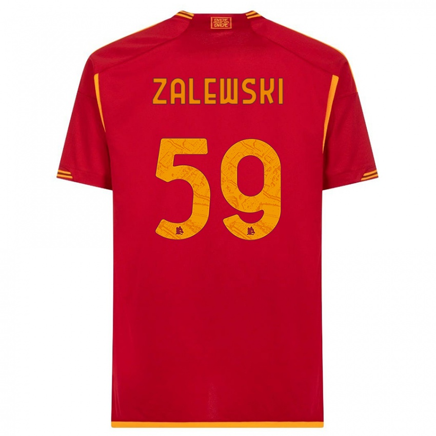 Kinder Nicola Zalewski #59 Rot Heimtrikot Trikot 2023/24 T-Shirt