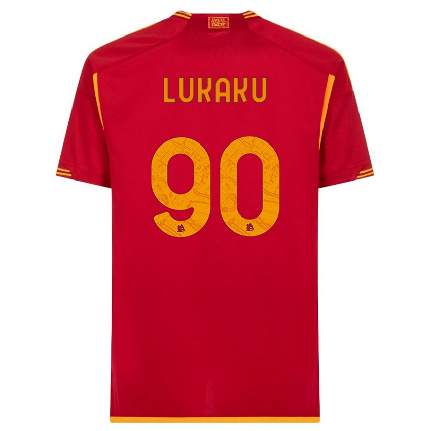 Kinder Romelu Lukaku #90 Rot Heimtrikot Trikot 2023/24 T-Shirt