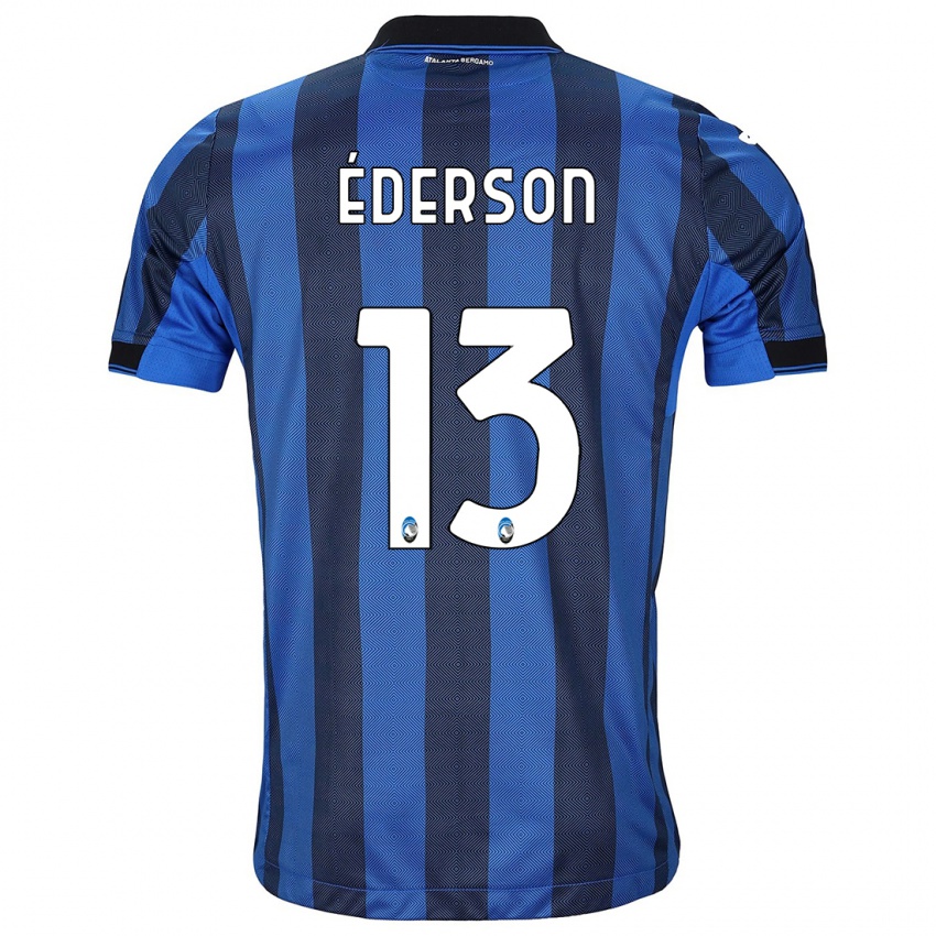 Kinder Ederson #13 Schwarz Blau Heimtrikot Trikot 2023/24 T-Shirt