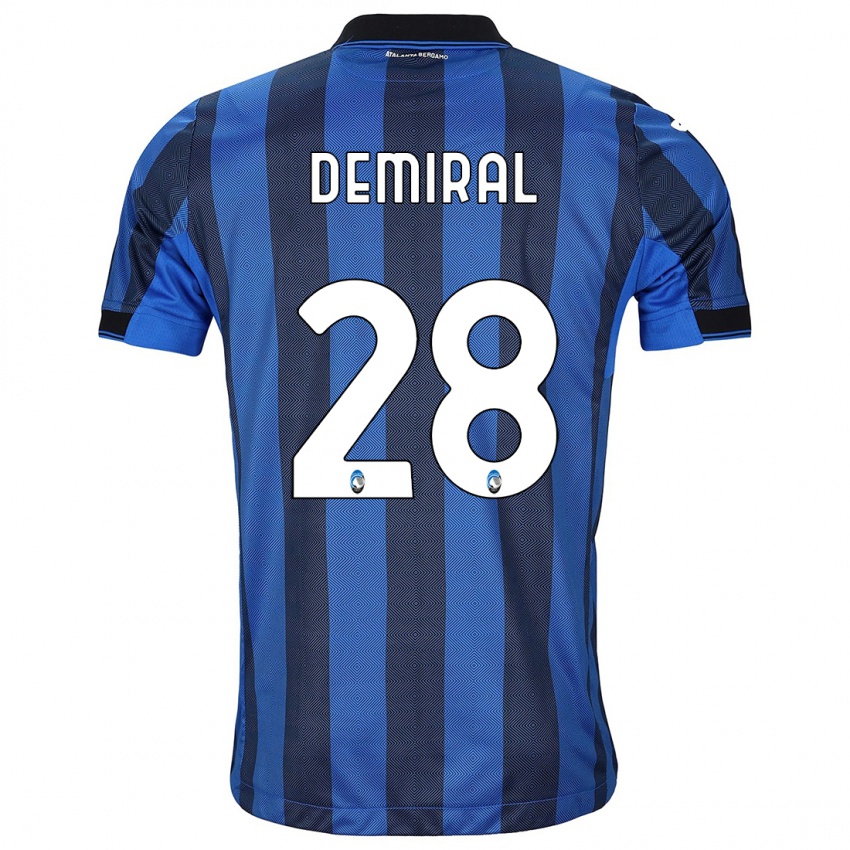 Kinder Merih Demiral #28 Schwarz Blau Heimtrikot Trikot 2023/24 T-Shirt