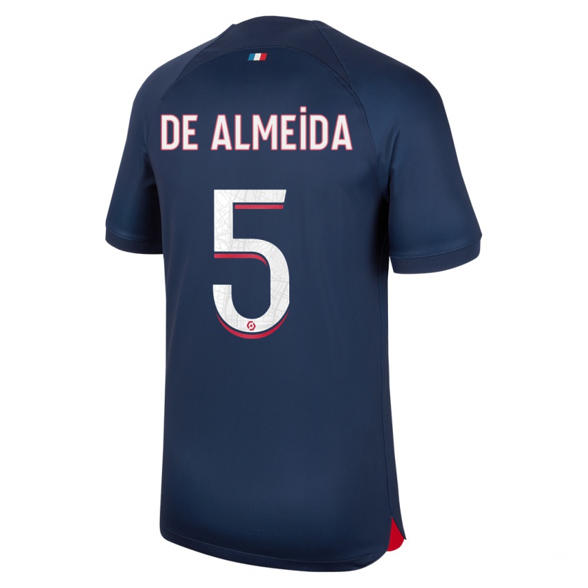 Kinder Elisa De Almeida #5 Blau Rot Heimtrikot Trikot 2023/24 T-Shirt