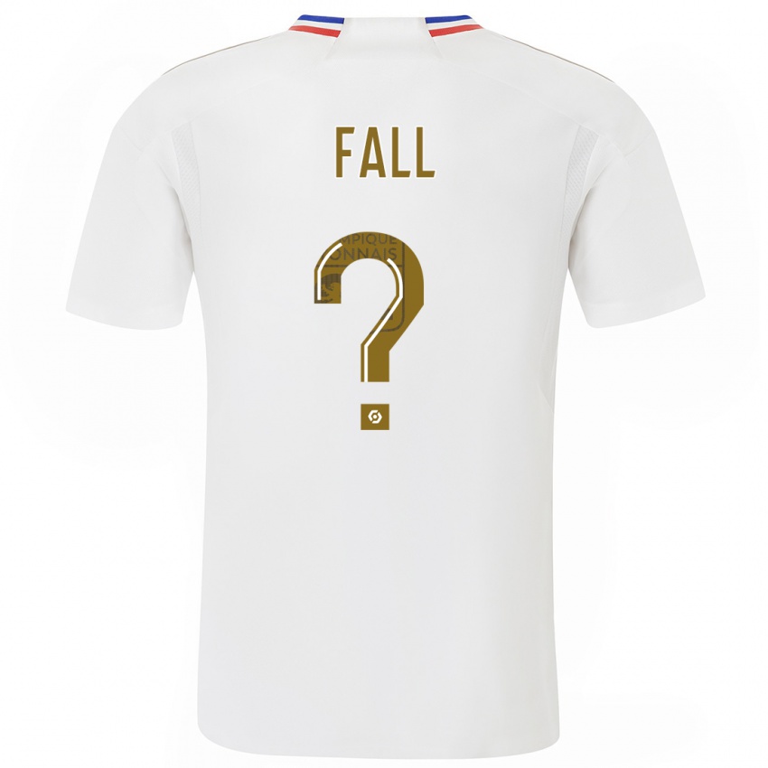 Kinder Ibrahima Fall #0 Weiß Heimtrikot Trikot 2023/24 T-Shirt