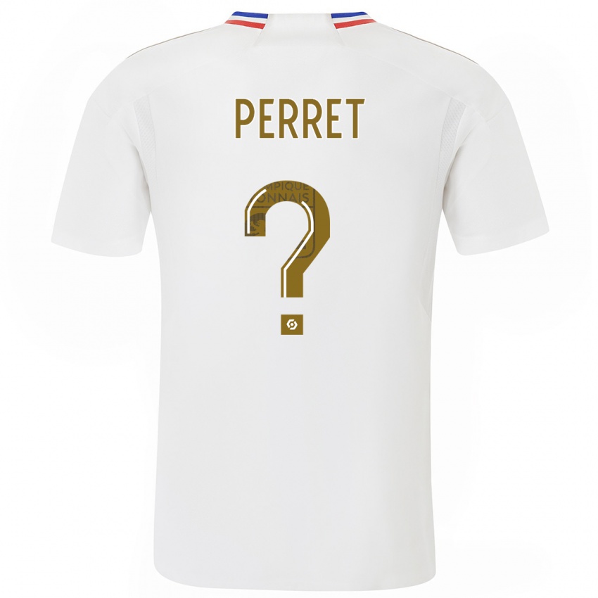 Kinder Romain Perret #0 Weiß Heimtrikot Trikot 2023/24 T-Shirt