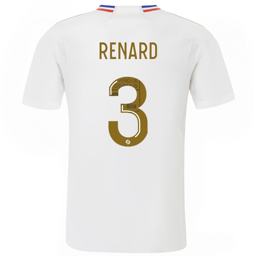 Kinder Wendie Renard #3 Weiß Heimtrikot Trikot 2023/24 T-Shirt