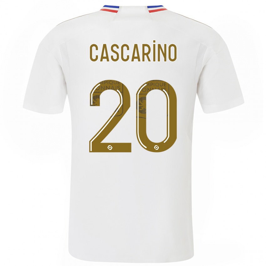 Kinder Delphine Cascarino #20 Weiß Heimtrikot Trikot 2023/24 T-Shirt