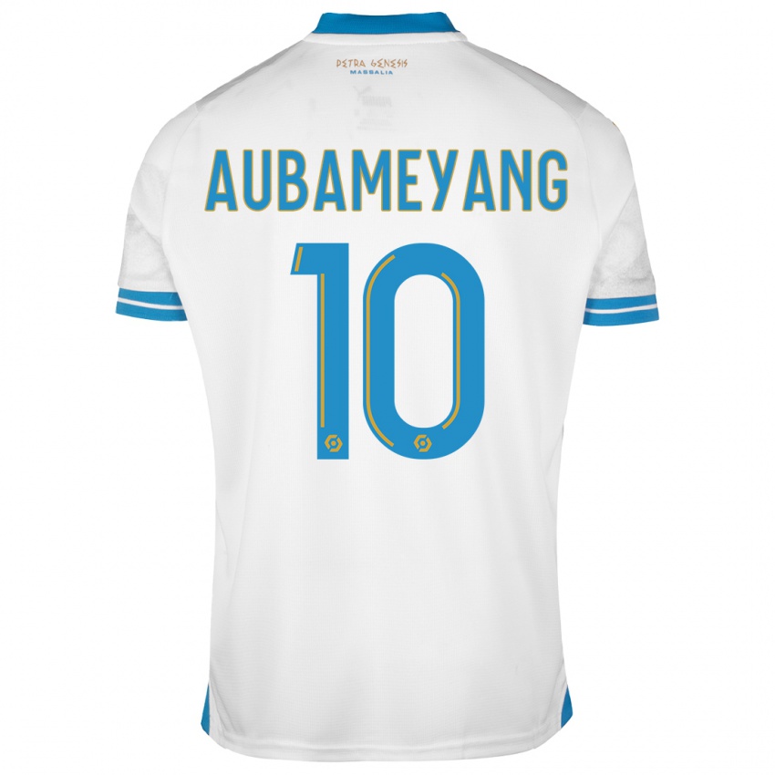 Kinder Pierre-Emerick Aubameyang #10 Weiß Heimtrikot Trikot 2023/24 T-Shirt