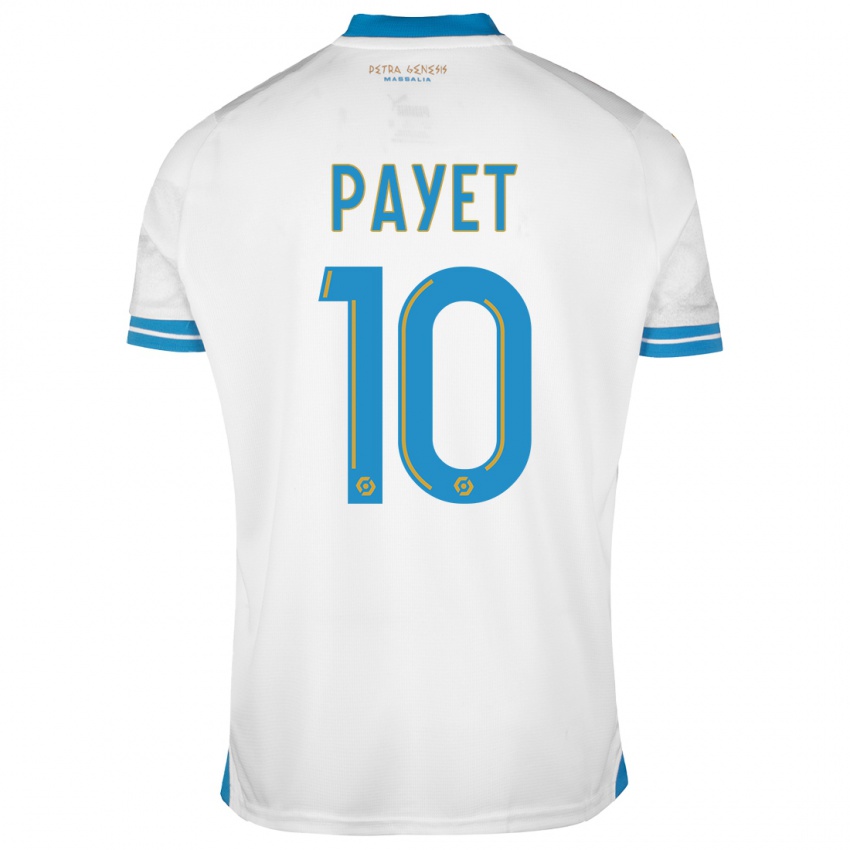 Kinder Dimitri Payet #10 Weiß Heimtrikot Trikot 2023/24 T-Shirt