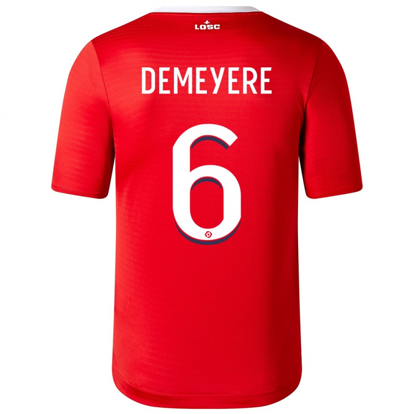 Kinder Silke Demeyere #6 Rot Heimtrikot Trikot 2023/24 T-Shirt