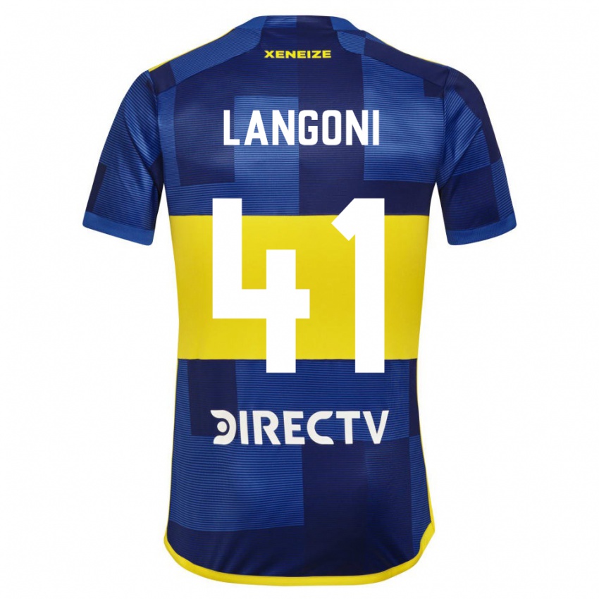 Kinder Luca Langoni #41 Dunkelblau Gelb Heimtrikot Trikot 2023/24 T-Shirt