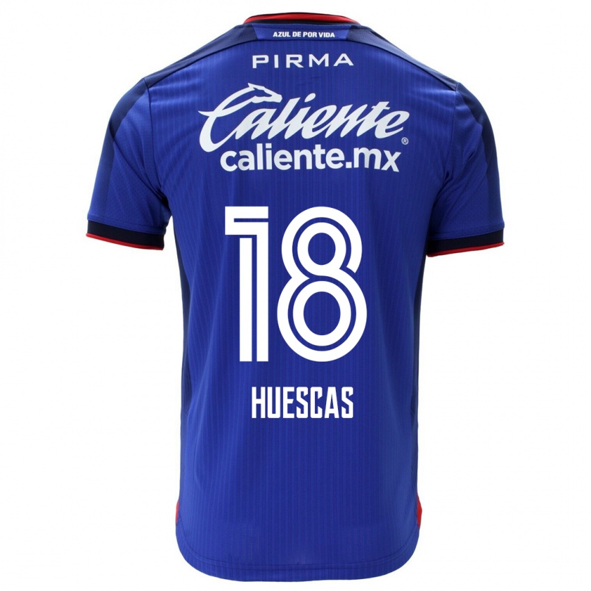 Kinder Rodrigo Huescas #18 Blau Heimtrikot Trikot 2023/24 T-Shirt