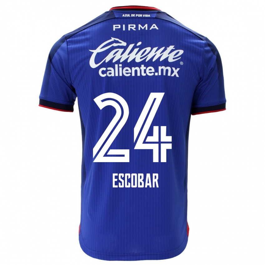 Kinder Juan Escobar #24 Blau Heimtrikot Trikot 2023/24 T-Shirt