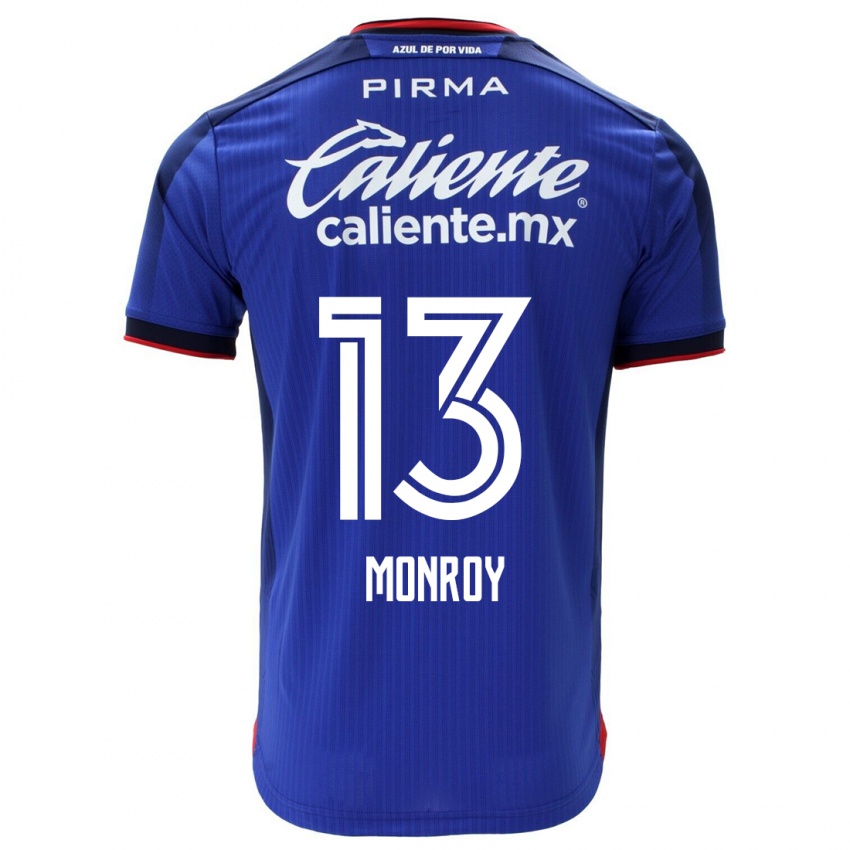 Kinder Daniela Monroy #13 Blau Heimtrikot Trikot 2023/24 T-Shirt