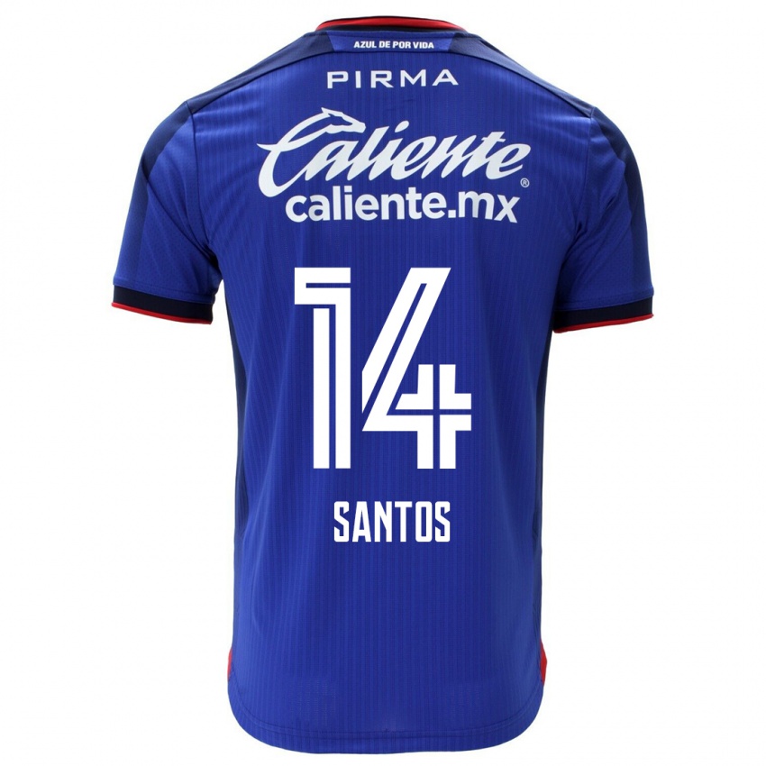 Kinder Eleisa Santos #14 Blau Heimtrikot Trikot 2023/24 T-Shirt