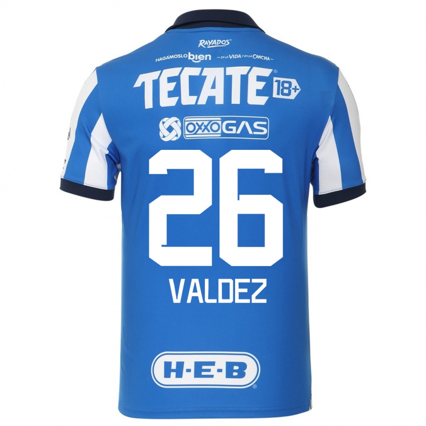 Kinder Valeria Valdez #26 Blau Weiss Heimtrikot Trikot 2023/24 T-Shirt