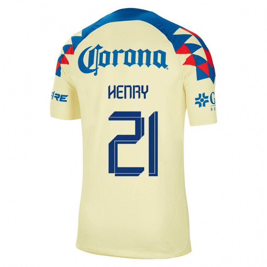 Kinder Henry Martin #21 Gelb Heimtrikot Trikot 2023/24 T-Shirt