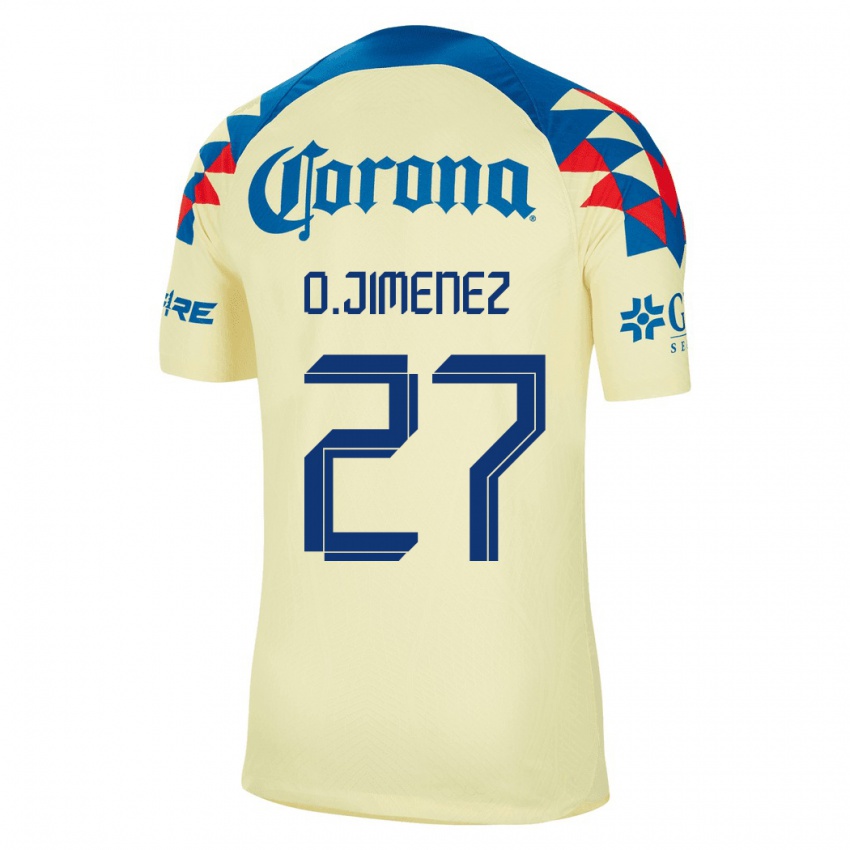 Kinder Oscar Jimenez #27 Gelb Heimtrikot Trikot 2023/24 T-Shirt