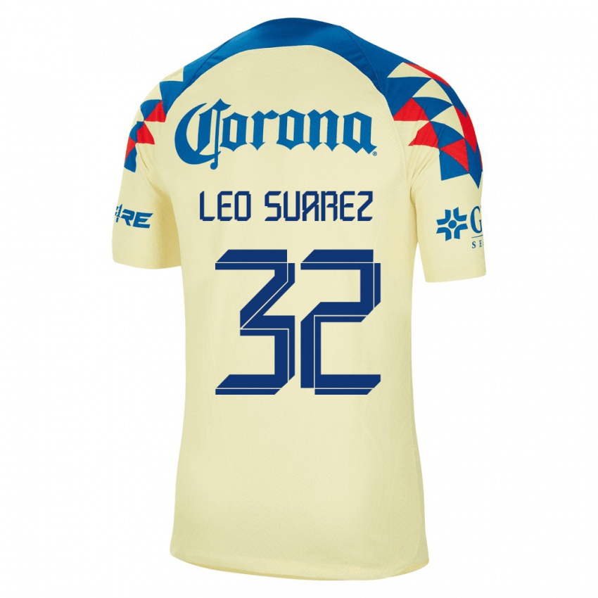 Kinder Leo Suarez #32 Gelb Heimtrikot Trikot 2023/24 T-Shirt