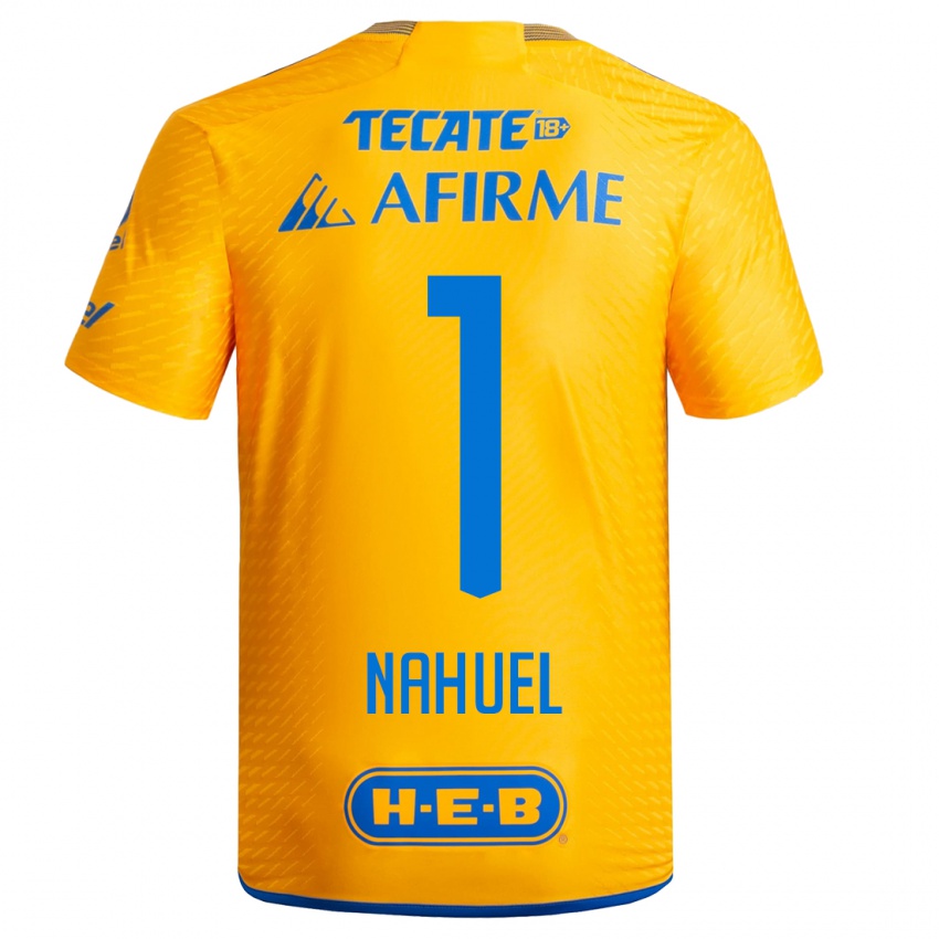 Kinder Nahuel Guzman #1 Gelb Heimtrikot Trikot 2023/24 T-Shirt