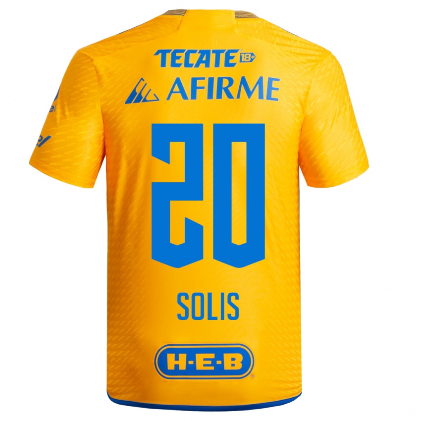 Kinder Ofelia Solis #20 Gelb Heimtrikot Trikot 2023/24 T-Shirt