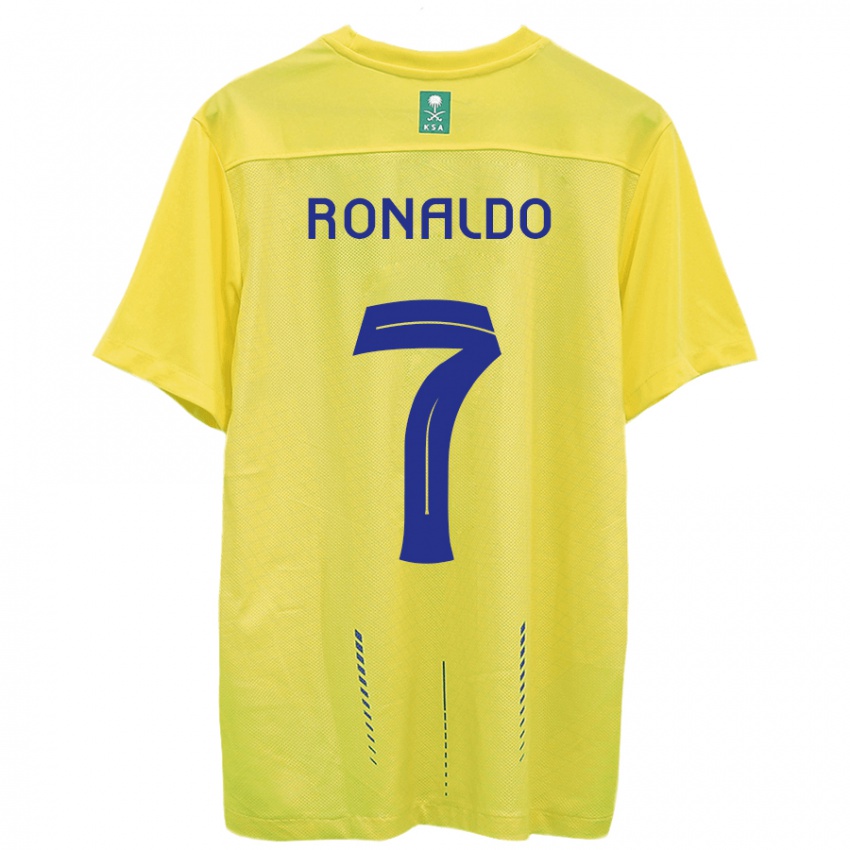 Kinder Cristiano Ronaldo #7 Gelb Heimtrikot Trikot 2023/24 T-Shirt