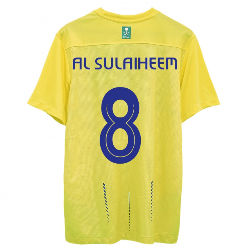 Kinder Abdulmajeed Al-Sulaiheem #8 Gelb Heimtrikot Trikot 2023/24 T-Shirt