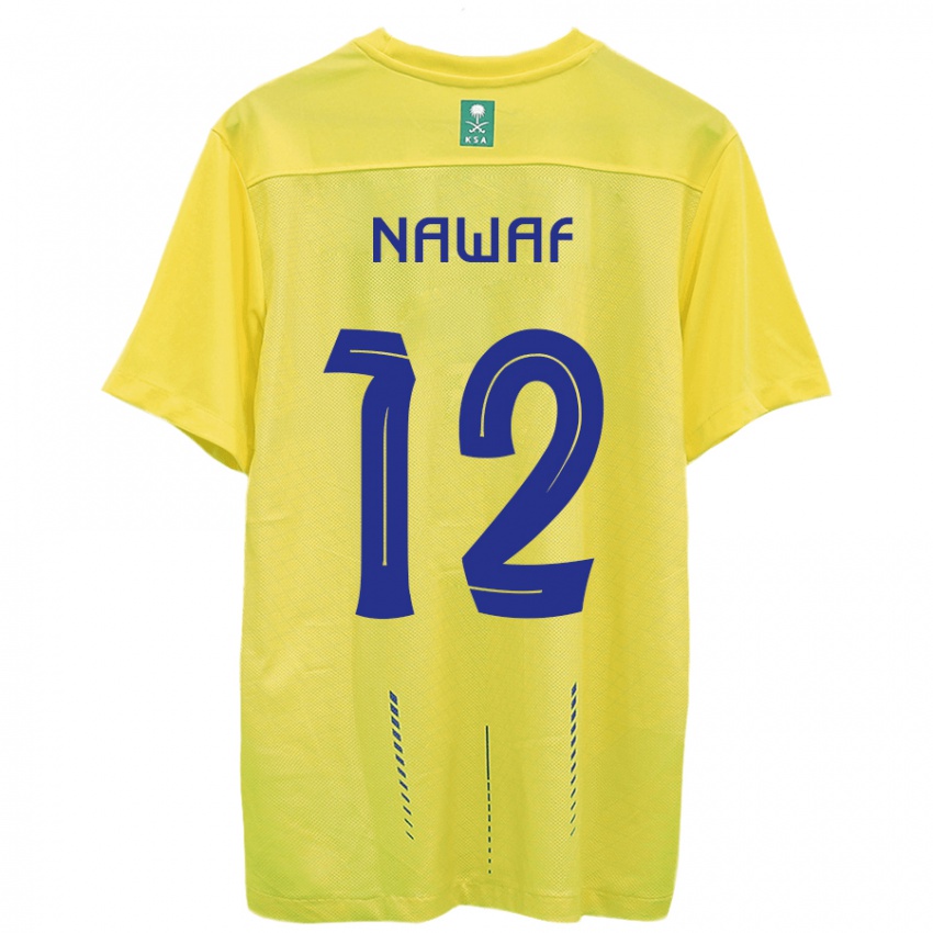 Kinder Nawaf Al-Boushal #12 Gelb Heimtrikot Trikot 2023/24 T-Shirt