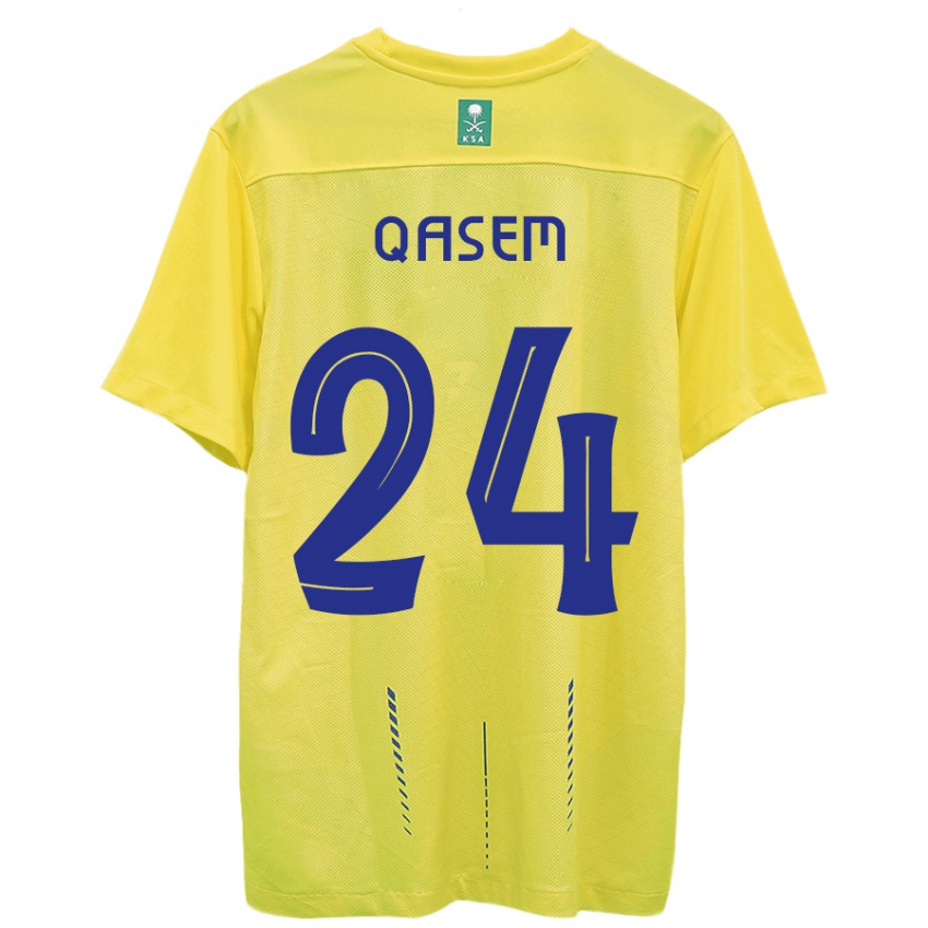 Kinder Mohammed Qasem #24 Gelb Heimtrikot Trikot 2023/24 T-Shirt