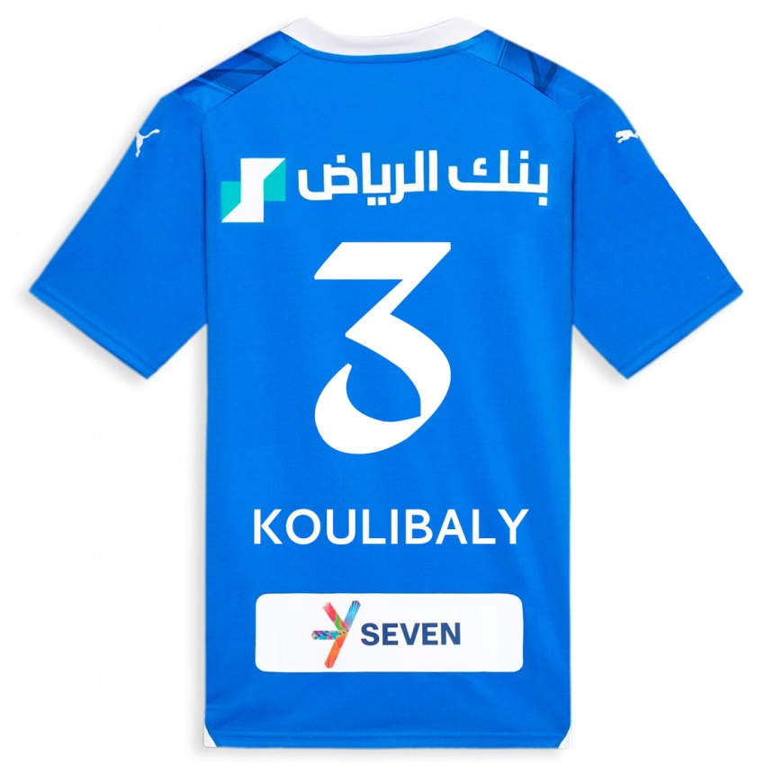Kinder Kalidou Koulibaly #3 Blau Heimtrikot Trikot 2023/24 T-Shirt