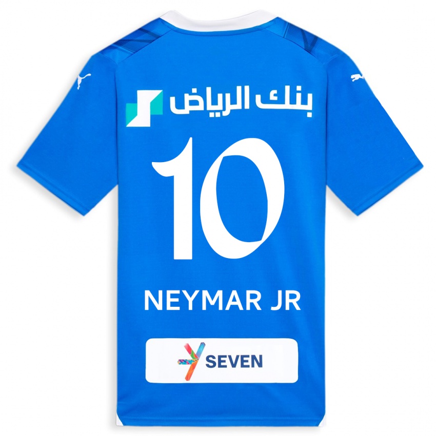 Kinder Neymar #10 Blau Heimtrikot Trikot 2023/24 T-Shirt
