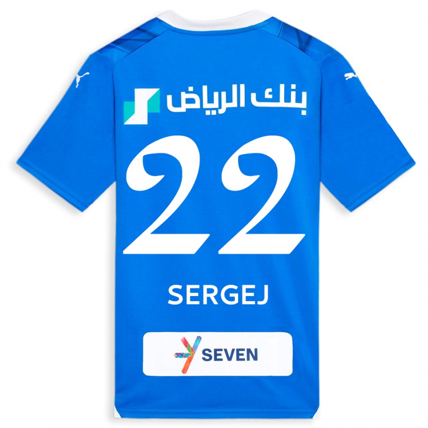 Kinder Sergej Milinkovic-Savic #22 Blau Heimtrikot Trikot 2023/24 T-Shirt