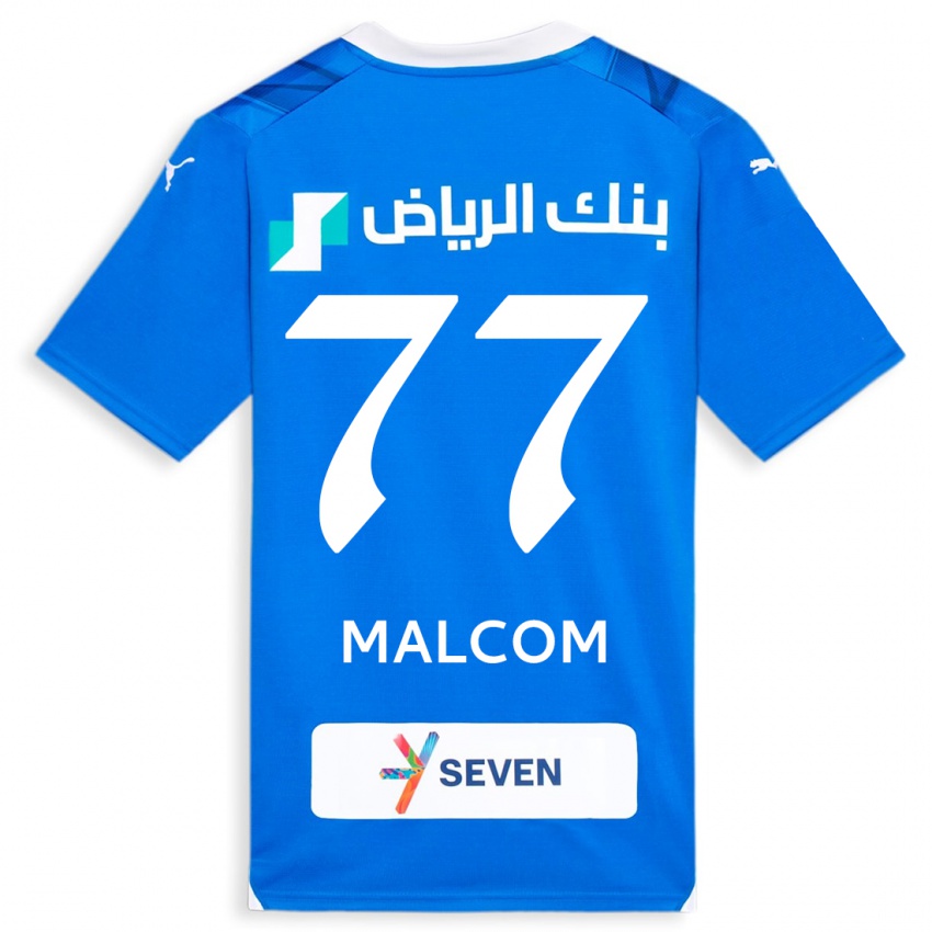 Kinder Malcom #77 Blau Heimtrikot Trikot 2023/24 T-Shirt