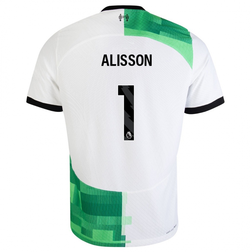 Kinder Alisson #1 Weiß Grün Auswärtstrikot Trikot 2023/24 T-Shirt