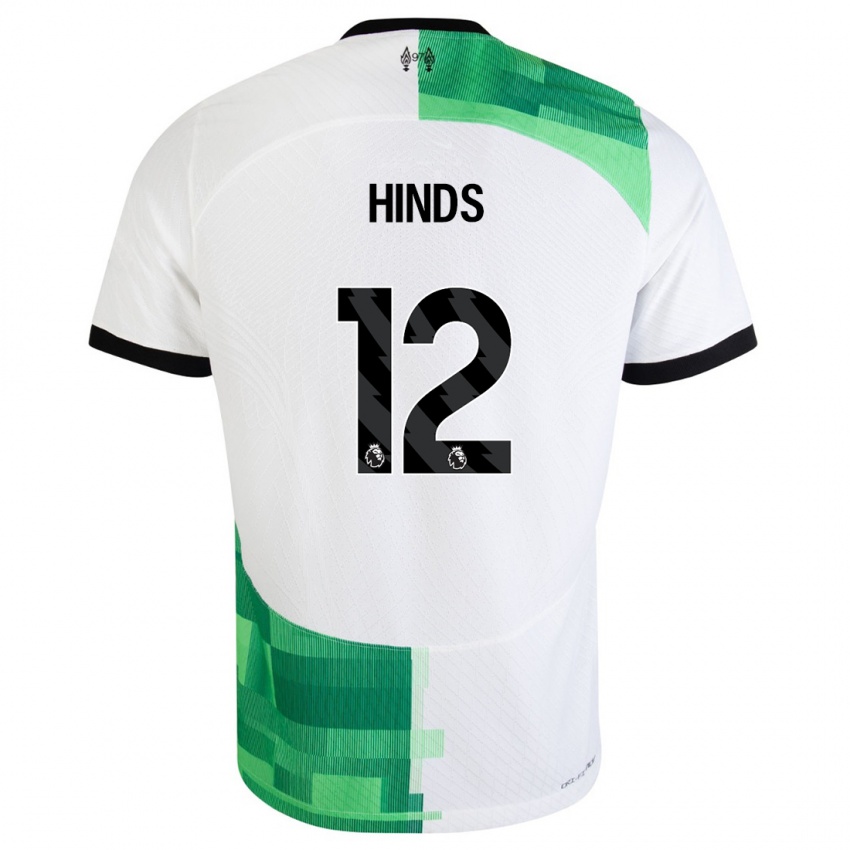 Kinder Taylor Hinds #12 Weiß Grün Auswärtstrikot Trikot 2023/24 T-Shirt