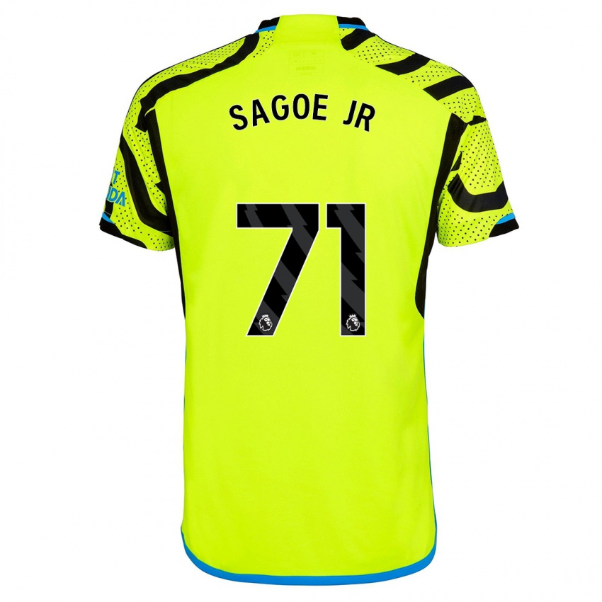 Kinder Charles Sagoe Jr #71 Gelb Auswärtstrikot Trikot 2023/24 T-Shirt