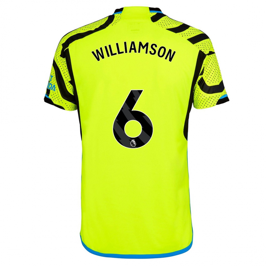 Kinder Leah Williamson #6 Gelb Auswärtstrikot Trikot 2023/24 T-Shirt