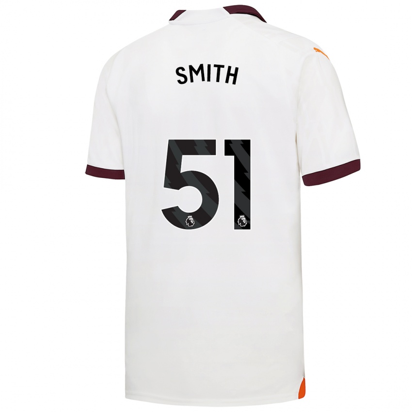 Kinder Isaac Smith #51 Weiß Auswärtstrikot Trikot 2023/24 T-Shirt