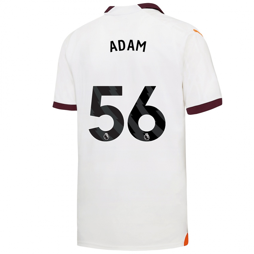 Kinder Josh Adam #56 Weiß Auswärtstrikot Trikot 2023/24 T-Shirt