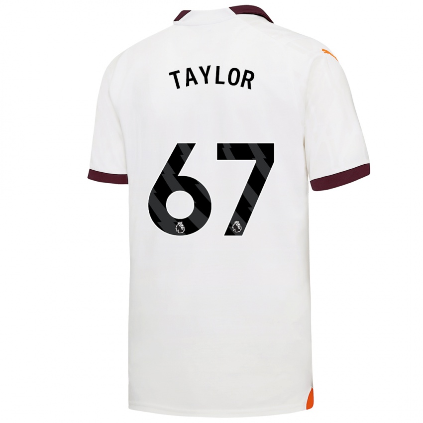 Kinder Kane Taylor #67 Weiß Auswärtstrikot Trikot 2023/24 T-Shirt