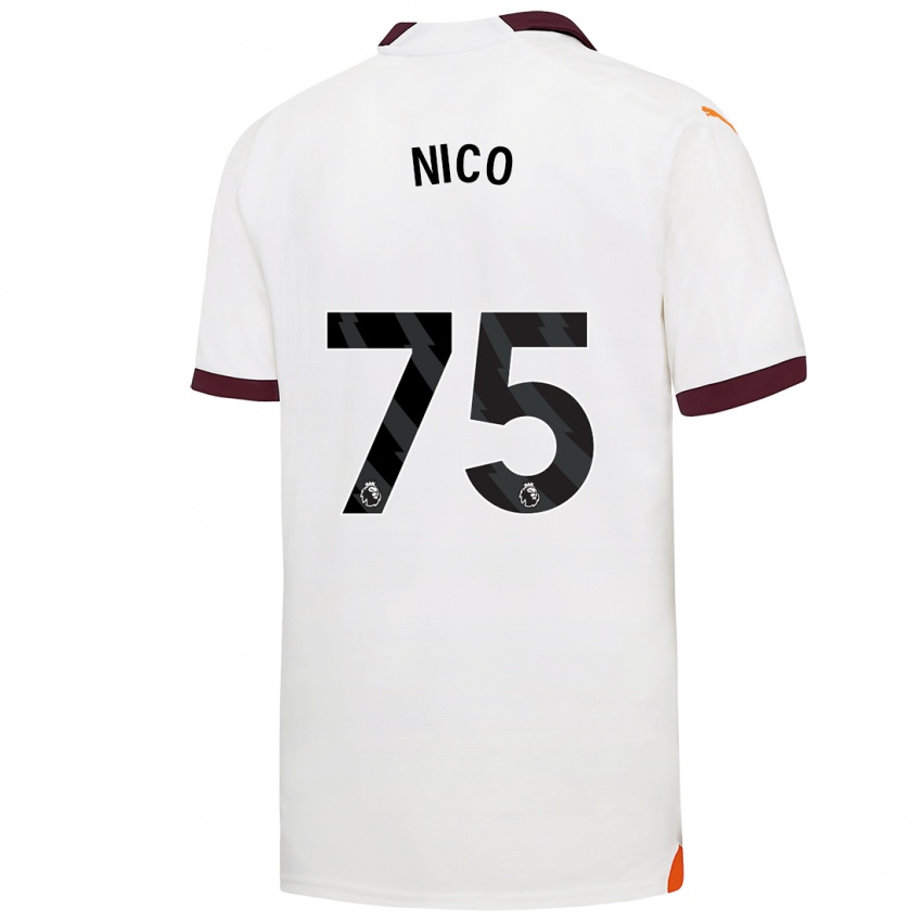 Kinder Nico O'reilly #75 Weiß Auswärtstrikot Trikot 2023/24 T-Shirt